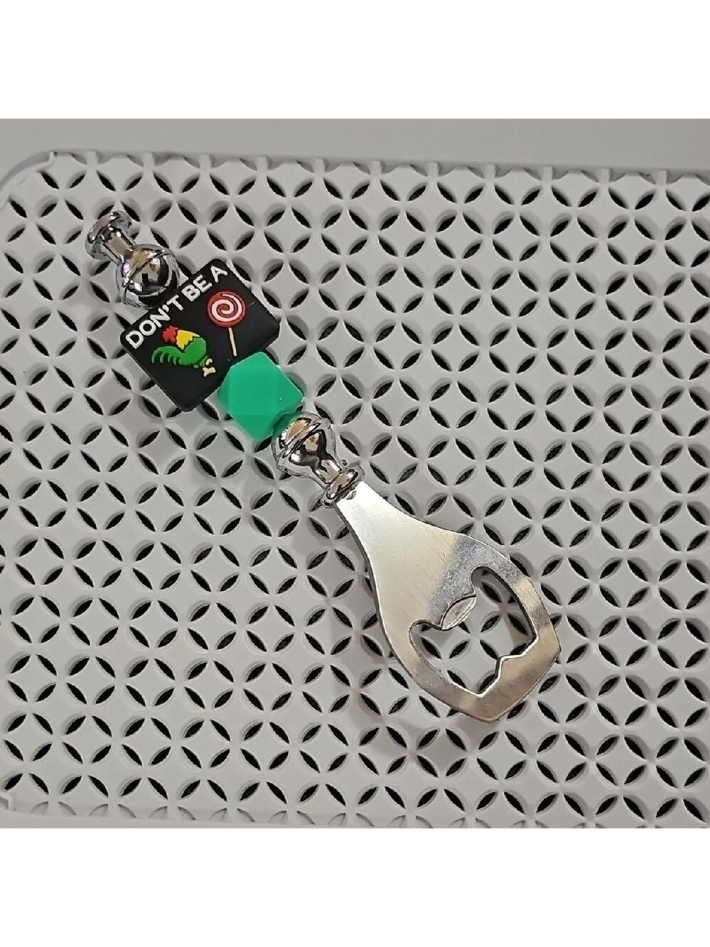 "Dont Be A Chicken Lollipop" Beaded Bottle Opener